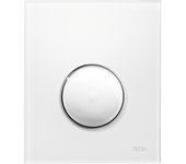 Teceloop placa de accionamiento para urinario de plástico con cartucho 92426, color: blanco, teclas cromado brillante