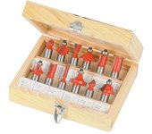 Silverline - juego de fresas tct, 1/2, 12 pzas 1/2