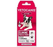 Vetocanis pipeta de fipronil spot-on, control de pulgas y garrapatas - para perros pequeños