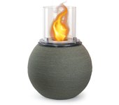 Chimenea de bioetanol brasero de suelo para jardín para interior y exterior botticelli verde salvia d.40 x h54