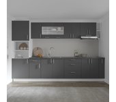 Set cocina haaus karo v29, antracita/blanco, encimera thermo 28 mm, l 320 cm