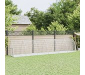 Vidaxl conejera acero galvanizado plateado 600x105x120 cm