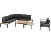 Hespéride - mueble de jardín esquinero paradize 6 plazas grafito