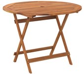 Mesa de jardín，mesa para exteriores，mesa de patio plegable madera maciza de acacia ø 90x75 cm cfw86727