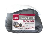 Colcha bicolor 220 x 240 cm blanco y gris