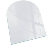 Placa de cristal para chimenea, zócalo protector de chimenea, diseño moderno | 80x70 | rectángulo | color gris claro