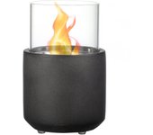 Chimenea bioetanol sobremesa capacidad 0,4l homcom 12x12x19 cm gris