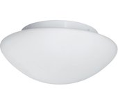 Searchlight badrumsspolning 2 ljus tak rund vit med opalglas ip44, e27