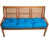 Cojín de asiento para banco de jardín 120x50cm, cojín de banco, cojín para muebles de jardín, cojín de suelo, exterior/interior, azul