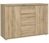 Aparador zumpano, aparador de salón, aparador de salón, despensa de cocina, 119x40 h84 cm, roble