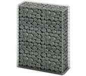 Cesta de gaviones con tapa de alambre galvanizado 100 x 80 x 30 cm vidaxl