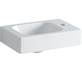 Geberit icon lavamanos 38x28cm, blanco, con agujero para grifo a la derecha, 124736600, color: blanco