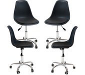Pack 4 sillas dami office - negro