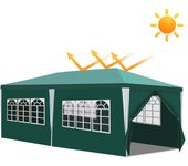 Pabellón carpa de fiesta - carpas de fiesta para eventos festivos, pabellón de jardín y refugio para su jardín 3x6m verde