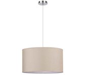 Lampara colgante modelo chanza en cromo/beis