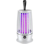 Lámpara antimosquitos recargable por usb, trampa inalámbrica para mosquitos uva, color negro