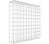 Gabión para montar con dimensiones 100 cm x 100 cm x 20 cm (l x a x p), malla 10 x 10 cm, anillo en c,. atenc.: falta una reja - diámetro del cab...