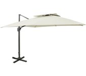 Sombrilla desplazada con doble techo 300 x 300 cm arena 02_0008560