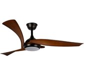 Ventilador 24w enna negro/madera ø130