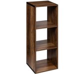 5five - mix n modul indus 3 estantes, efecto madera oscura