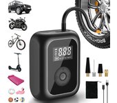 Bomba de aire portátil 2000 mah, mini inflador eléctrico 10.3 bar/150 psi para neumáticos