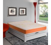 Colchón viscoélastico smartcell, espuma hr con visco, 23cm, reversible, firmeza alta, antiácaros, alta transpiración, 90x190