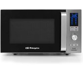 Orbegozo microondas con grill y convección mig 2528 co, 25 l, 6 niveles de potencia, temporizador, programa descongelación, 900-1950 w