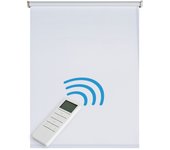 Estor motorizado opaco estores enrollables blackout automático con batería, motor y mando premium blanco 140 x 250cm
