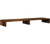 Mesa de escritorio con soporte para monitor 100 x 27 x 10 cm madera de ingeniería marrón 02_0044832