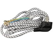Cable de alimentación para plancha h03rt-f 3g1mm² 3m - blanco - zenitech