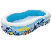 Bestway piscina hinchable 2 camaras fondo de mar 262x157x46 cm +3 años jardin 54118
