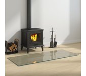Vidaxl placa de vidrio para chimenea rectangular 120x50 cm