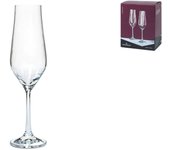 Copas flauta bohemia 6 tulipa en vidrio sonoro, efecto óptico, transparente, cl 17