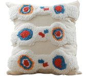 Cojín cuadrado en algodón estilo boho bali (45x45 cm) funda + relleno - veras