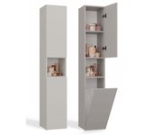 Horti - mueble de baño con cesto de ropa - 31x30x174 cm - columna de almacenaje para baño