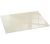 Placa de cristal para chimenea, zócalo protector de chimenea, diseño moderno | 140x70 cm | rectángulo | color beige
