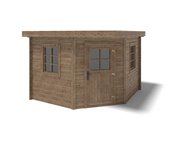 Caseta de jardín de madera 8 m2 - 3x3 m - 28 mm - impregnada - dom706 - altanka