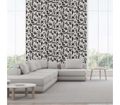 Papel pintado black power floral