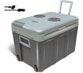 Nevera portátil eléctrica de viaje, coche, camping, 40 l, conexión 12v y 220v, enfría y calienta, briebe, gris, cf1155 58
