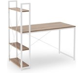Mesa de oficina houston 1888, 70x120x64cm, blanco, roble sonoma