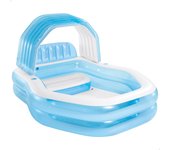 Piscina hinchable para niños azul c/sillón y toldo 229x191x135 cm intex