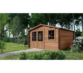 Caseta de jardín de madera 20 m2 - 5x4 m - 45 mm - impregnada - dom376 - altanka