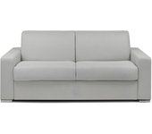 Sofá cama de 3 plazas de tela de apertura rápida calito - gris - cama de 140 cm - colchón de 18 cm