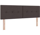 Cabecero tufted de botones marrón oscuro de 160 cm en tela cfw2655689