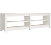 Banco para zapatos botas cómoda estante mueble de entrada almacenamiento 160 x 36,5 x 50 cm madera maciza 02_0022888