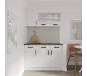 Set cocina haaus karo v3, blanco, encimera thermo 28 mm, l 120 cm