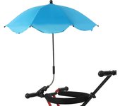 Sombrilla para cochecito con clip ajustable, protección solar uv, apta para cochecitos, cunas y sillas de ruedas (azul)