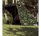 Tienda campaña familiar tipi 6 personas impermeable camuflaje v6828 unico / verde