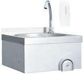Vidaxl fregadero lavamanos con grifo y dispensador de jabón acero inox