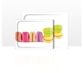 Don hierro - set de 2 bandejas de servir, 42 x 29 cm y 48 x 37 cm, aptas para lavavajillas.-